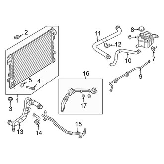 Ford OE - Cooling - Radiator & Components (3.7L)
