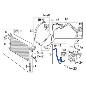 Ford OE - A/C Refrigerant Discharge Hose