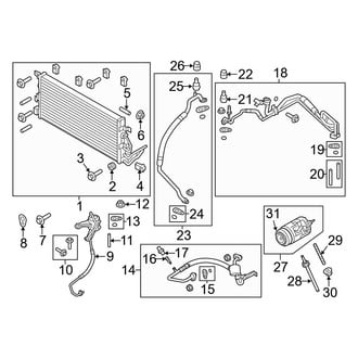 Ford OE - Air Conditioner & Heater - Condenser, Compressor & Lines
