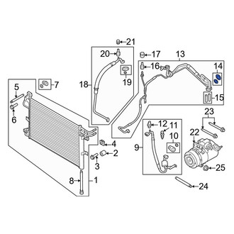 Ford OE - Rear A/C Refrigerant Line Seal Kit