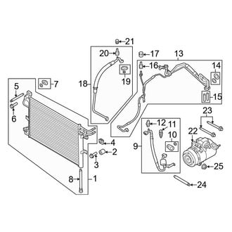 Ford OE - Air Conditioner & Heater - Condenser, Compressor & Lines (3.7L)