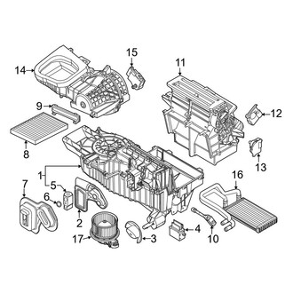 Ford OE - Air Conditioner & Heater - Evaporator Components (W/O Dual Zone A/C)