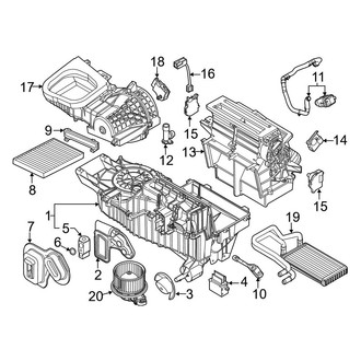 Ford OE - Air Conditioner & Heater - Evaporator Components (With Dual Zone A/C)