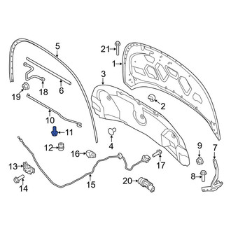 Ford OE - Front Hood Prop Rod Clip