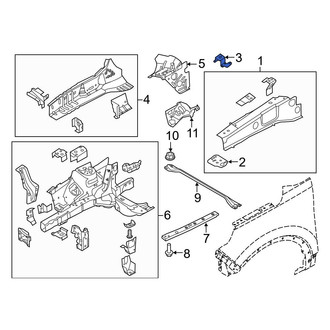 Ford OE - Right Fender Rail Bracket