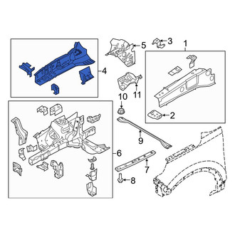 Ford OE - Front Right Inner Fender Rail