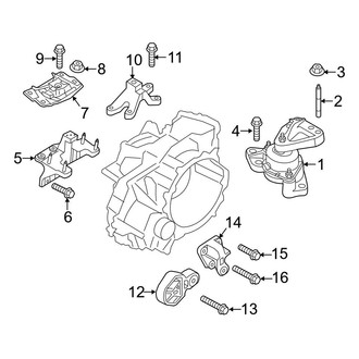 Ford OE - Engine / Transaxle - Engine & Transmission Mounting (2.3L)