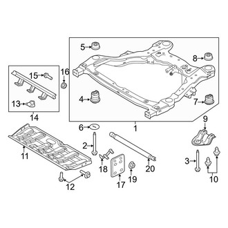 Ford OE - Front Suspension - Crossmembers & Components (2.3L)