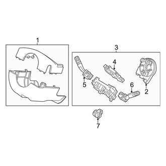 Ford OE - Steering Column - Shroud, Switches & Levers (Manual Tilt/Telescope)