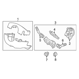 Ford OE - Steering Column - Shroud, Switches & Levers (Power Tilt/Telescope)