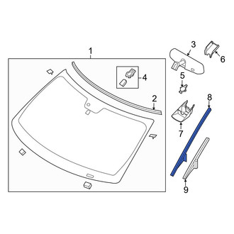 Ford OE - Front Right Upper Windshield Molding