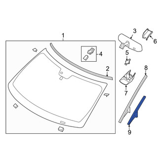 Ford OE - Front Left Lower Windshield Molding