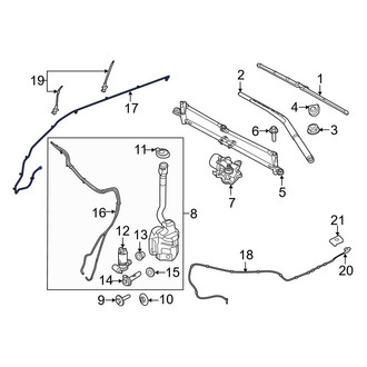 Ford OE - Front Upper Windshield Washer Hose