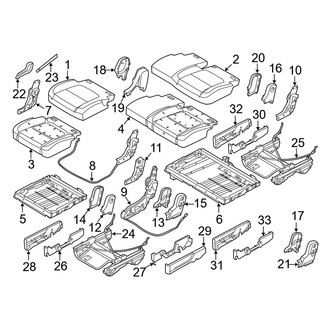 Ford OE - Seats & Tracks - Second Row Seats (60/40 Seat, Seat Cushion)
