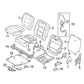 Ford OE - Seats & Tracks - Third Row Seats (Split Bench, With Power Fold)