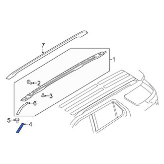 Ford OE - Right Roof Luggage Carrier Side Rail Bracket