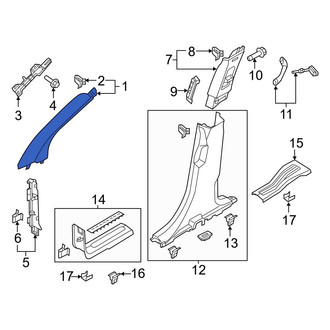 Ford OE - Right Body A-Pillar Trim Panel