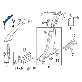 Ford OE - Left Body A-Pillar Trim Panel Bracket