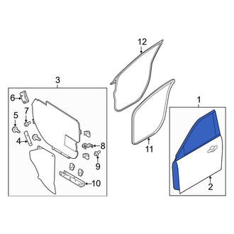 Ford OE - Front Left Door Shell