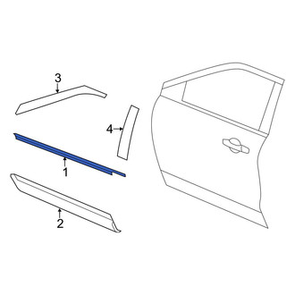 Ford OE - Front Left Door Window Belt Weatherstrip