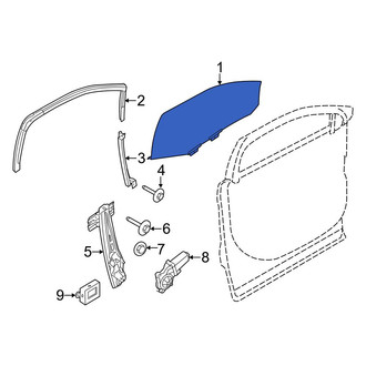 Ford OE - Front Right Door Glass