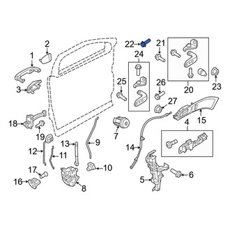 Ford OE - Front Upper Door Hinge Bolt