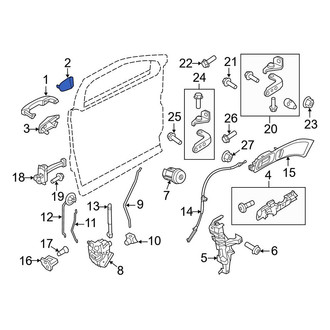 Ford OE - Front Right Outer Exterior Door Handle Cover
