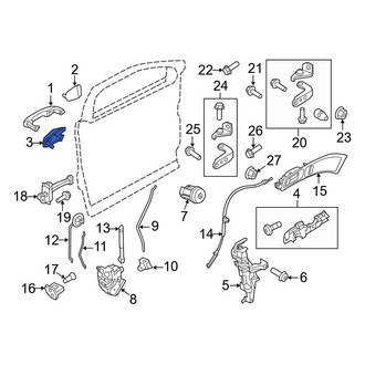 Ford OE - Front Left Outer Exterior Door Handle Cover