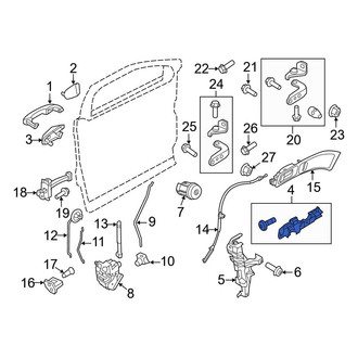 Ford OE - Front Right Exterior Door Handle Base