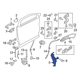 Ford OE - Front Left Door Lock Rod Bracket