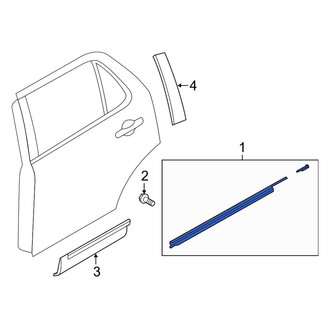 Ford OE - Rear Right Door Belt Molding