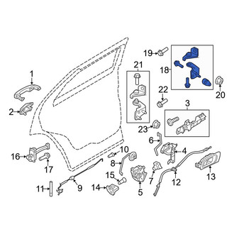 Ford OE - Rear Left Upper Door Hinge