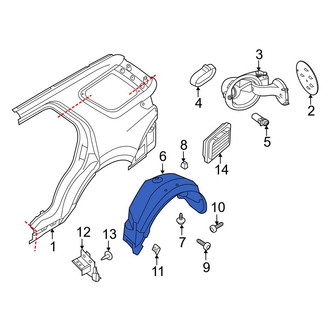 Ford OE - Rear Left Quarter Panel Splash Shield