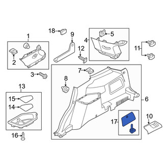 Ford OE - Rear Right Interior Quarter Panel Trim Panel Access Cover