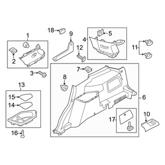 Ford OE - Quarter Panel - Interior Trim (Passenger Side)