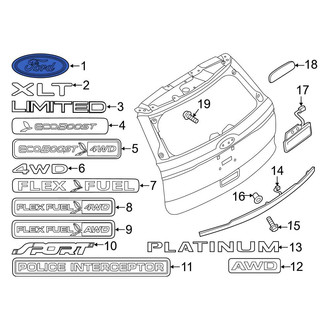 Ford OE - Rear Hatch Emblem