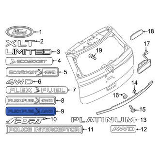 Ford OE - Rear Hatch Emblem