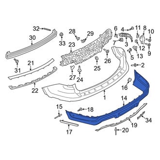 Ford OE - Rear Lower Bumper Cover