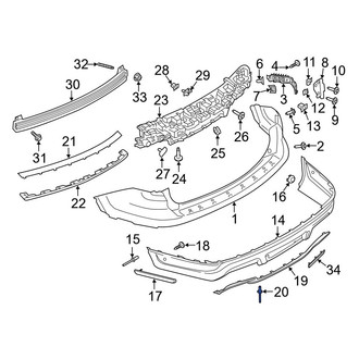Ford OE - Bumper Cover Rivet