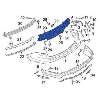 Ford OE - Rear Bumper Impact Absorber