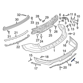 Ford OE - Rear Right Reflector Panel