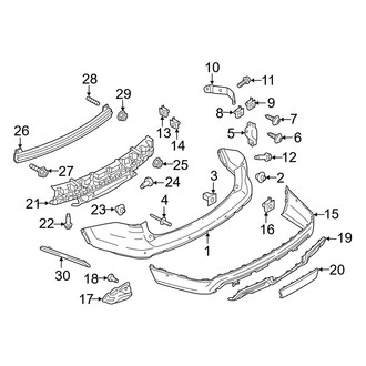 Ford OE - Rear Bumper - Bumper & Components (Covers & Brackets)