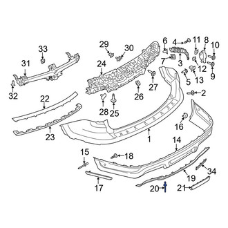 Ford OE - Bumper Cover Rivet