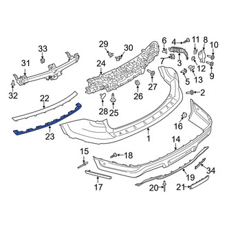 Ford OE - Rear Center Bumper Trim