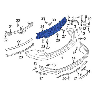 Ford OE - Rear Bumper Impact Absorber