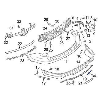 Ford OE - Rear Right Reflector Panel