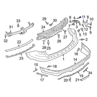 Ford OE - Bumper Cover Support Rail Bolt