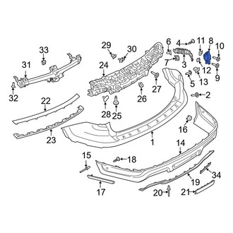 Ford OE - Rear Left Bumper Cover Support Rail