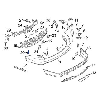 Ford OE - Radiator Support Splash Shield Bolt