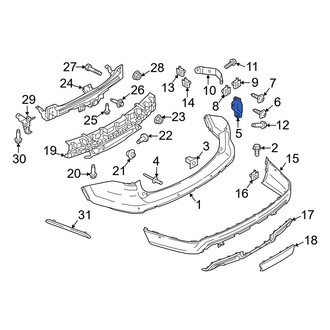 Ford OE - Rear Right Bumper Cover Support Rail
